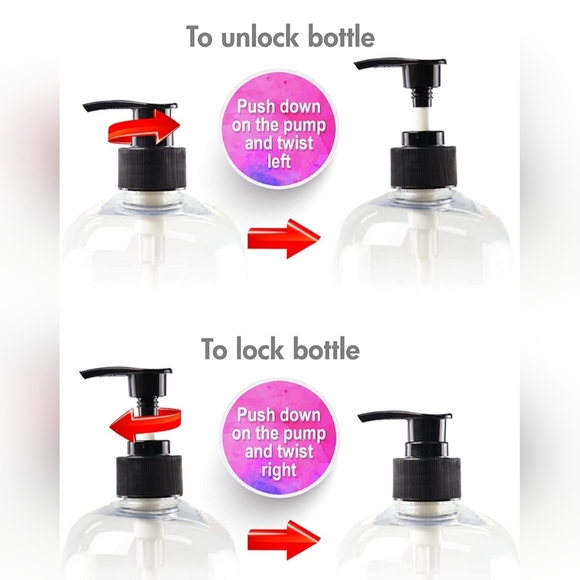 🆕️ Epic Living Latex-free Pump Bottles Soap Shampoo Conditioner 16oz 3pack - Picture 7 of 7